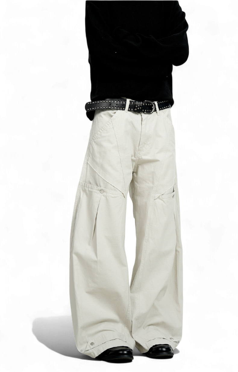 Multi-pocket Loose Versatile Wide-leg Straight Pants