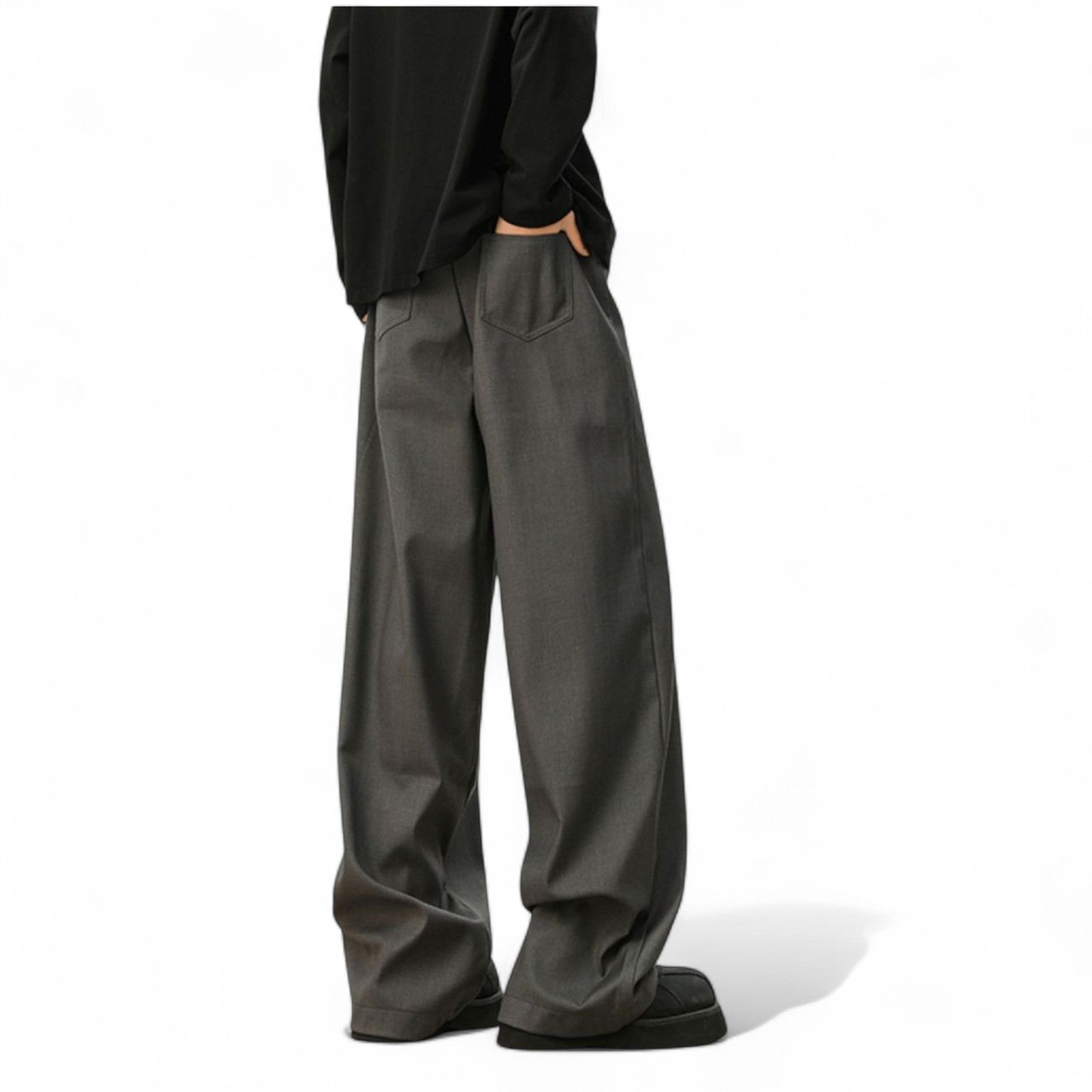 pleated wide-leg trousers