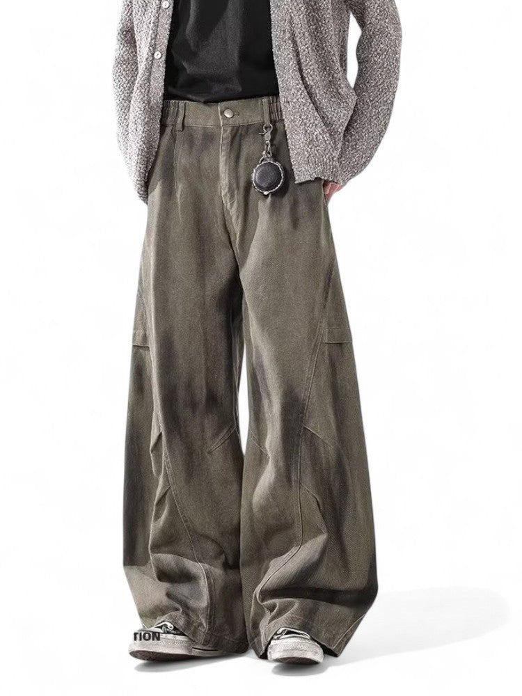 Tie-Dye Old Dirty Baggy Jeans