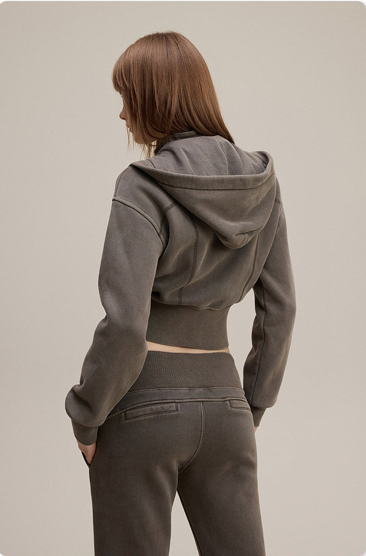 Premium Quality Brown Street Style Trendy Slight Flared Slim-Fit LULU Track Suit