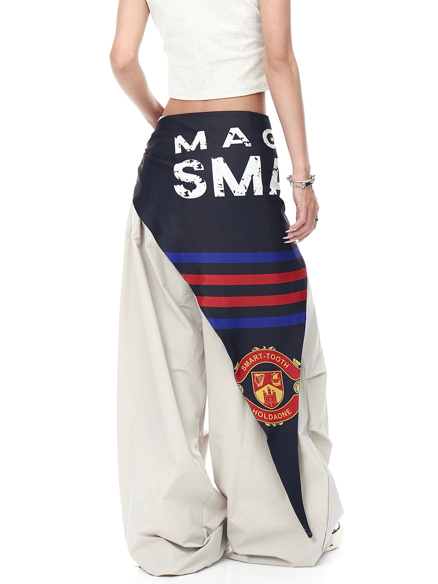 Women's Street Baggy Cargo Pants with Bandana Detail