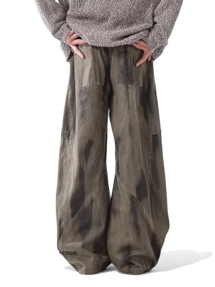 Tie-Dye Old Dirty Baggy Jeans