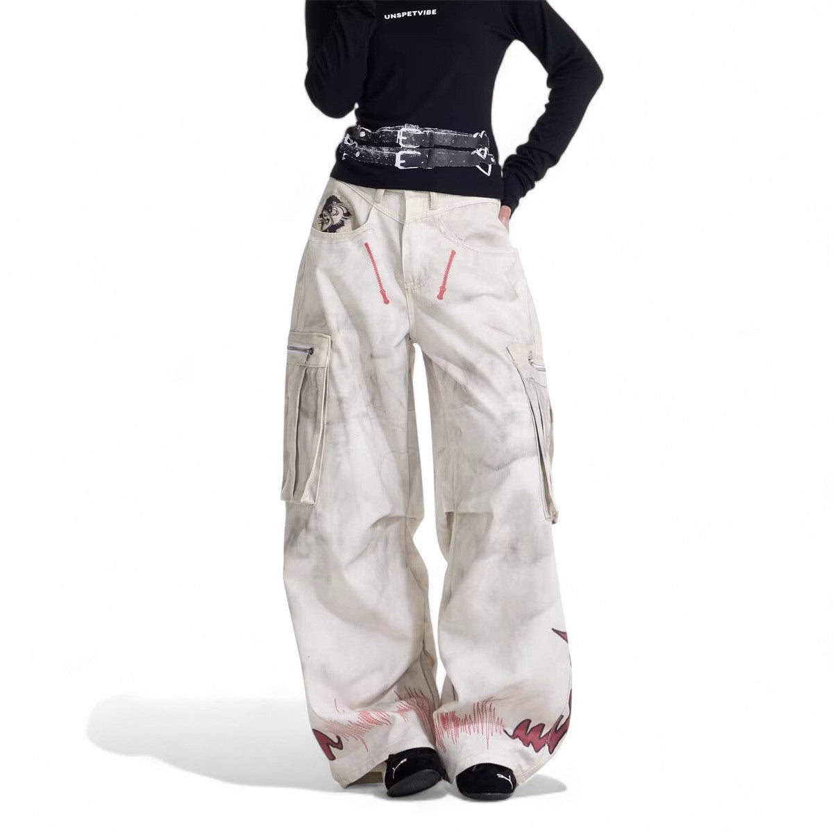 washed old stains rub color jeans