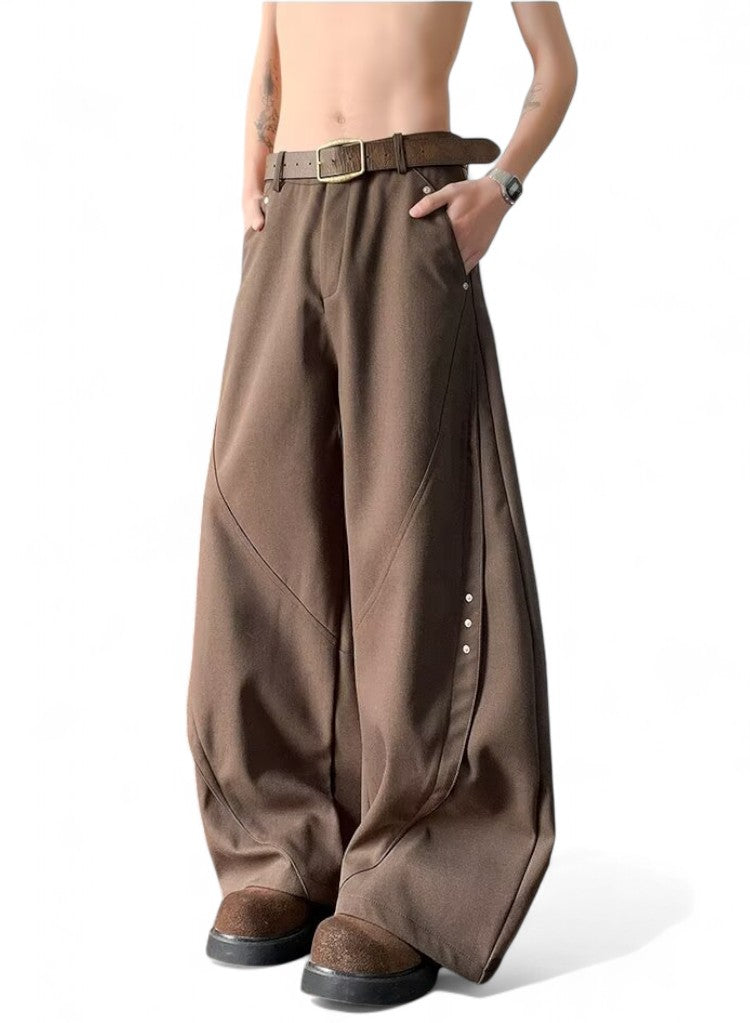draped casual loose wide-leg cleanfit pants V2